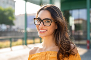 Young woman with beautiful teeth smiling 