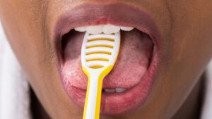 tongue care, tongue brushing, oral care, oral health